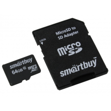 micro-SDXC 64GB Smart Buy +SD class 10 U1