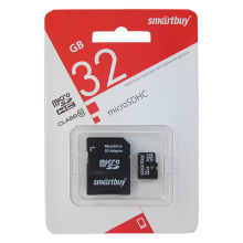micro-SDHC 32GB Smart Buy +SD class 10