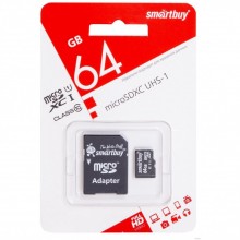 micro-SDXC 64GB Smart Buy +SD class 10