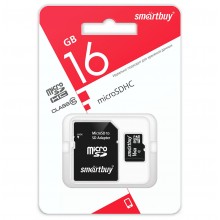 micro-SDHC 16GB Smart Buy +SD class10